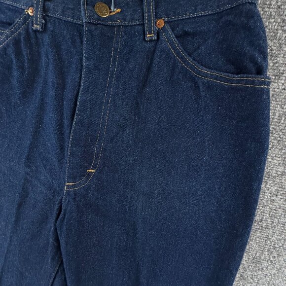 VTG NOS Lee Denim Jeans Dark Wash Ms. Petite 12 Rider USA All Cotton ACTL 27X29 - Picture 4 of 16